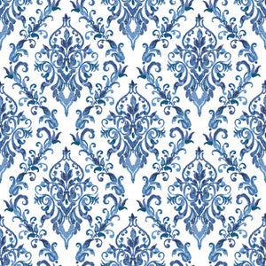 San Marco Damask Sapphire by RM CoCo Fabric