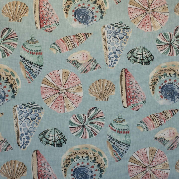 Seashells By The Seashore High Tide by RM CoCo Fabric Painter's Palette Cerulean Blue to Viridian Green 100% Cotton See Sample 30000 Horizontal: 27.25 and Vertical: 24.75 56 - Fabric Carolina -