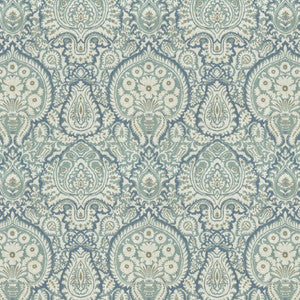 Shiraz Damask Aquamarine by RM CoCo Fabric