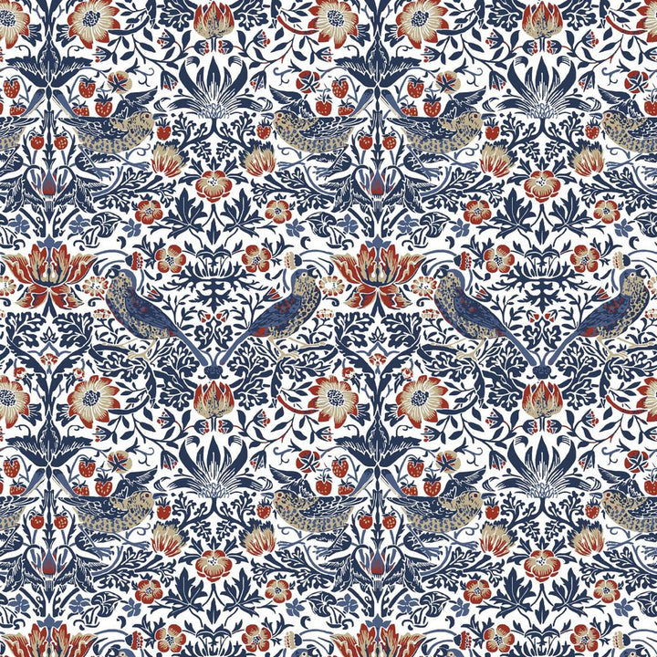 Strawberry Thief Britannia by RM CoCo Fabric Painter's Palette Cerulean Blue to Viridian Green See Sample 0 Horizontal: 13.5 and Vertical: 15.59 0 - Fabric Carolina -