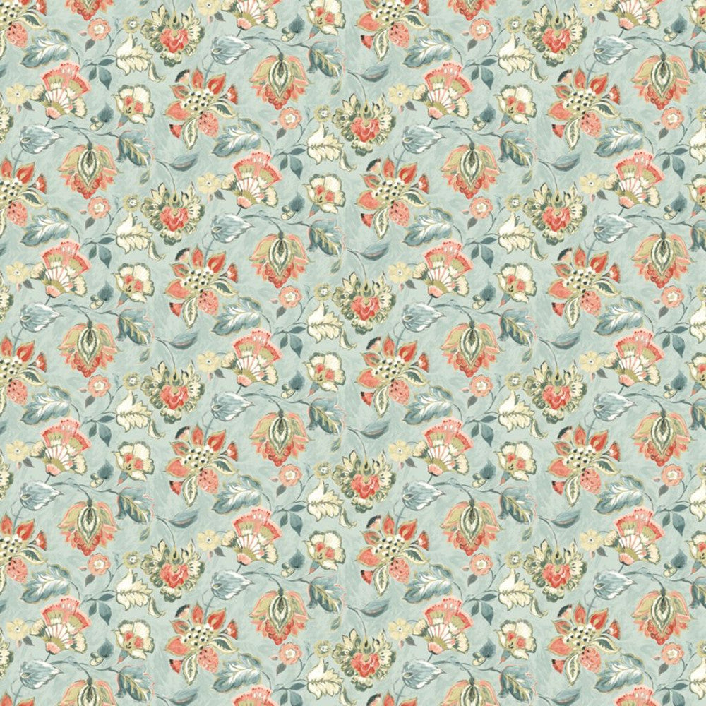 Derbyshire Garden Sea Glass by RM CoCo Fabric Painter's Palette Cerulean Blue to Viridian Green 55% Linen 45% Viscose See Sample 0 Horizontal: 13.5 and Vertical: 12.6 55.12 - Fabric Carolina -
