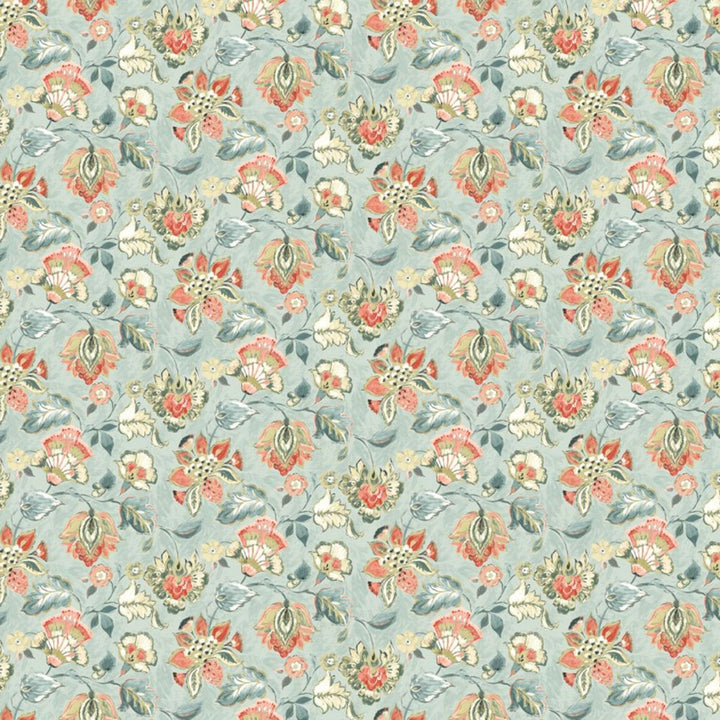 Derbyshire Garden Sea Glass by RM CoCo Fabric Painter's Palette Cerulean Blue to Viridian Green 55% Linen 45% Viscose See Sample 0 Horizontal: 13.5 and Vertical: 12.6 55.12 - Fabric Carolina -