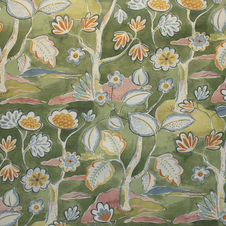 Garden Impression Kiwi by RM CoCo Fabric Painter's Palette Cerulean Blue to Viridian Green 100% Cotton See Sample 15000 Horizontal: 0 and Vertical: 27.56 55.12 - Fabric Carolina -