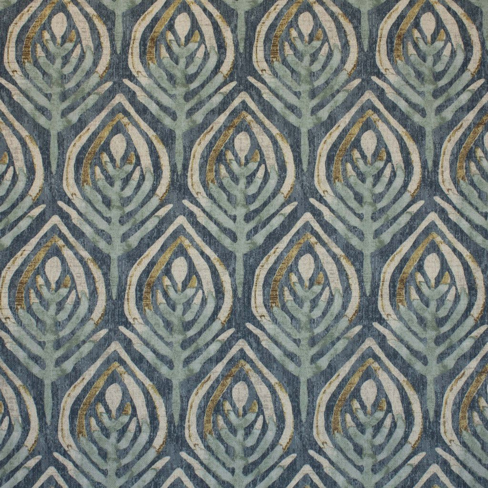 Las Palmas Mood Indigo by RM CoCo Fabric Painter's Palette Cerulean Blue to Viridian Green 90% Polyester 10% Linen See Sample 63000 Horizontal: 7 and Vertical: 13.5 55.08 - Fabric Carolina -