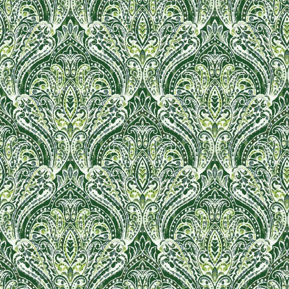 Marrakech Damask Emerald by RM CoCo Fabric Painter's Palette Cerulean Blue to Viridian Green See Sample 0 Horizontal: 13.5 and Vertical: 13.5 0 - Fabric Carolina -