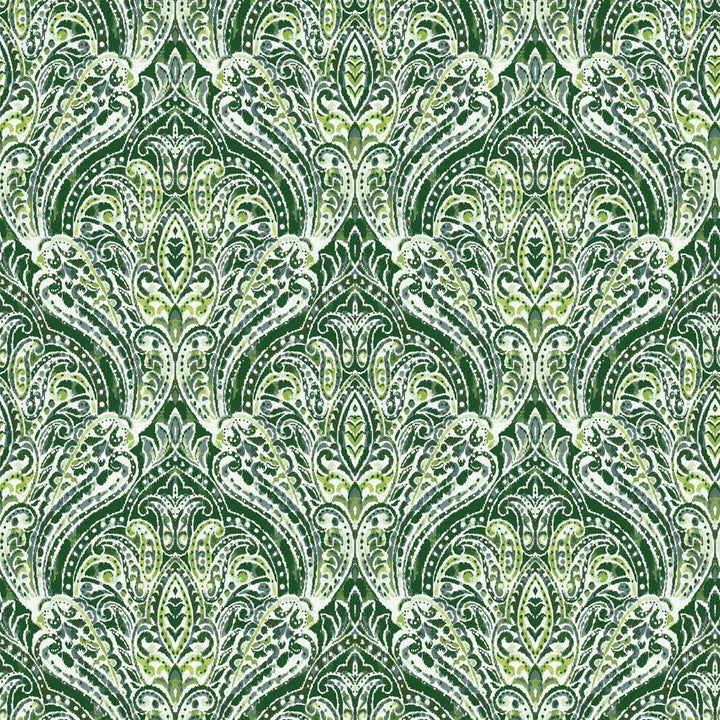 Marrakech Damask Emerald by RM CoCo Fabric Painter's Palette Cerulean Blue to Viridian Green See Sample 0 Horizontal: 13.5 and Vertical: 13.5 0 - Fabric Carolina -