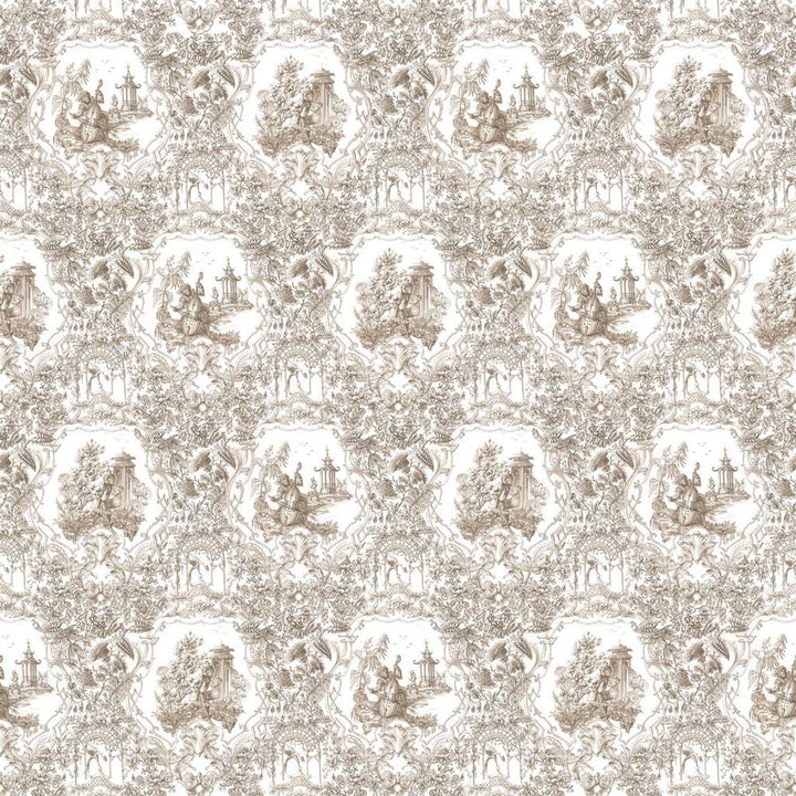 Les Singes Musiciens Travertine by RM CoCo Fabric Painter's Palette Titanium White To Lamp Black See Sample 0 Horizontal: 27 and Vertical: 52 0 - Fabric Carolina -