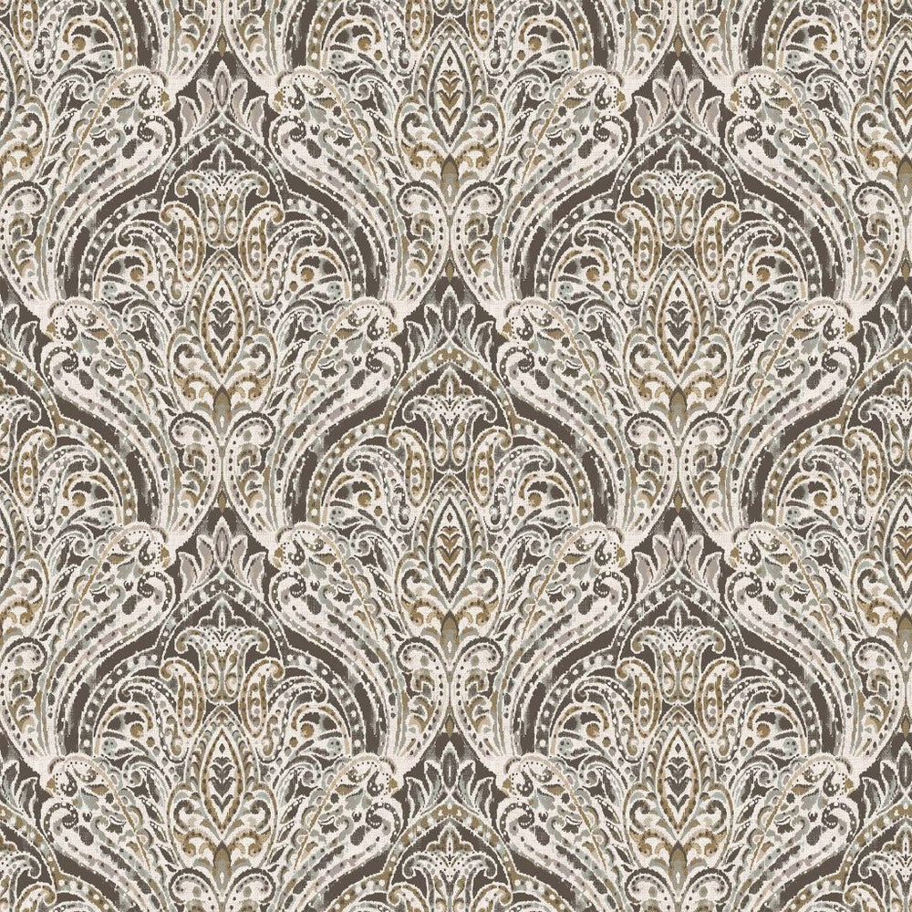Marrakech Damask Latte by RM CoCo Fabric Painter's Palette Titanium White To Lamp Black See Sample 0 Horizontal: 13.5 and Vertical: 13.5 0 - Fabric Carolina -