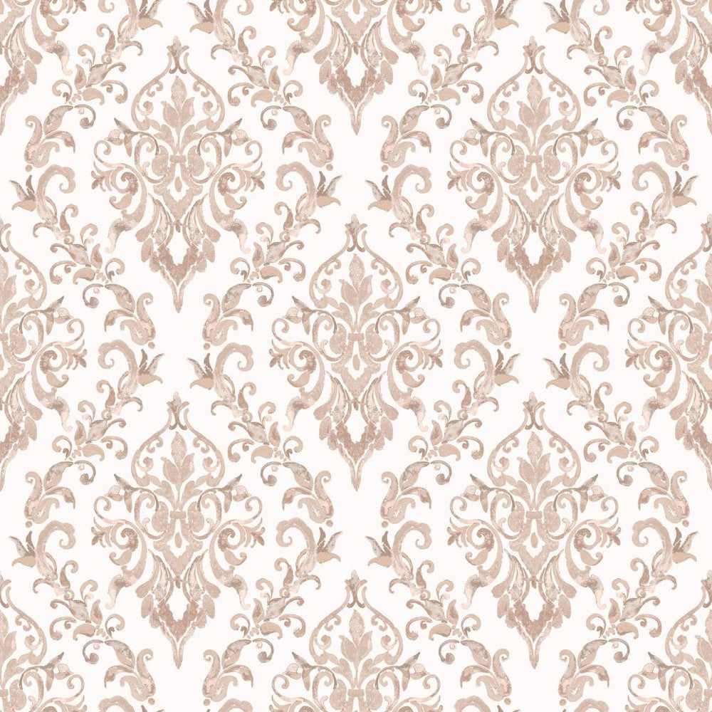 San Marco Damask Sandstone by RM CoCo Fabric Painter's Palette Titanium White To Lamp Black See Sample 0 Horizontal: 27 and Vertical: 27 0 - Fabric Carolina -