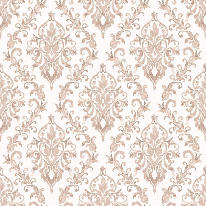 San Marco Damask Sandstone by RM CoCo Fabric Painter's Palette Titanium White To Lamp Black See Sample 0 Horizontal: 27 and Vertical: 27 0 - Fabric Carolina -