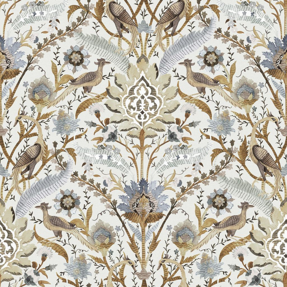 Victoria's Garden Travertine by RM CoCo Fabric Painter's Palette Titanium White To Lamp Black 100% Cotton See Sample 25000 Horizontal: 27.5 and Vertical: 26.5 55 - Fabric Carolina -