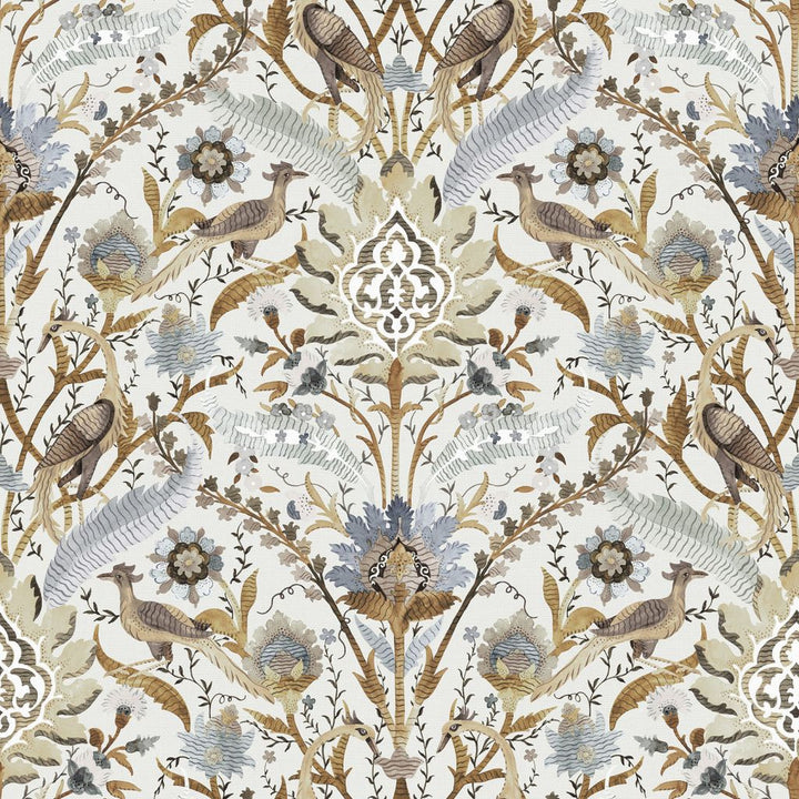 Victoria's Garden Travertine by RM CoCo Fabric Painter's Palette Titanium White To Lamp Black 100% Cotton See Sample 25000 Horizontal: 27.5 and Vertical: 26.5 55 - Fabric Carolina -