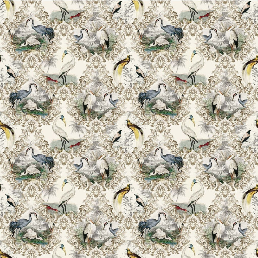 Audubon Fantasy Golden Oak by RM CoCo Fabric Painter's Palette Titanium White To Lamp Black 95% Cotton 5% Linen See Sample 30000 Horizontal: 27 and Vertical: 26.5 54 - Fabric Carolina -