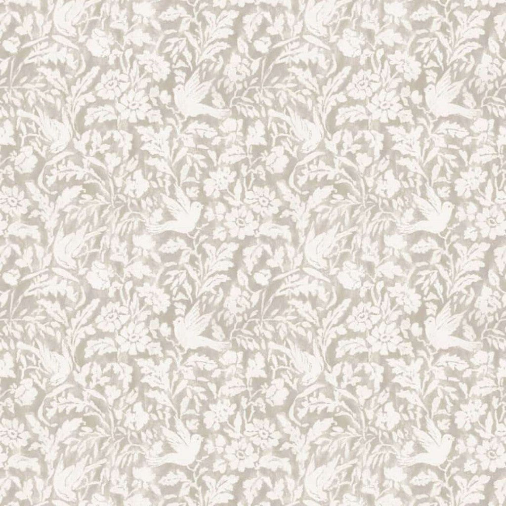 Birdwatcher Flax by RM CoCo Fabric Painter's Palette Titanium White To Lamp Black 100% Cotton See Sample 6000 Horizontal: 13.5 and Vertical: 12.25 54 - Fabric Carolina -