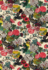 Chiang Mai Dragon Alabaster 173273 by Schumacher Fabric