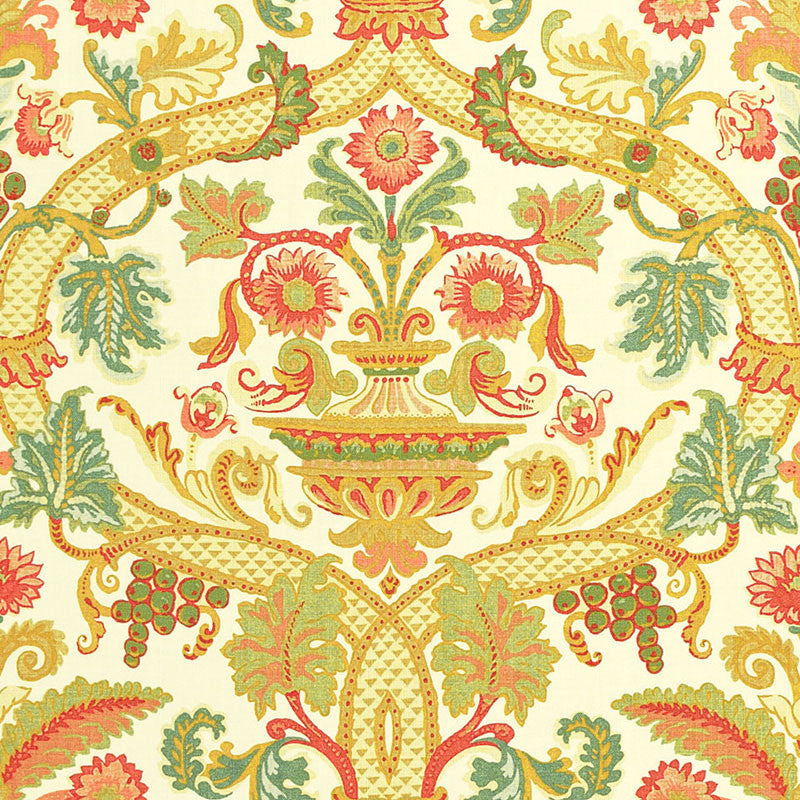 Fontenay Vase Ivory 173320 by Schumacher Fabric ARCHIVE / LINEN PRINTS LINEN 100% UNITED KINGDOM </p><p>Repeat: Horizontal: 27" (69CM) and Vertical: 28 1/2" (72CM) 54 - Fabric Carolina -