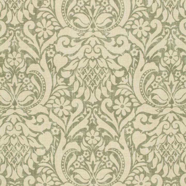Valencay Damask Mineral 173340 by Schumacher Designer Fabric SCHU PRINTS F05 See Sample THAILAND NOT APPLICABLE </p><p>Repeat: Horizontal: 12" (30CM) and Vertical: 27" (69CM) 54" WIDE (137CM) - Swanky Fabrics -