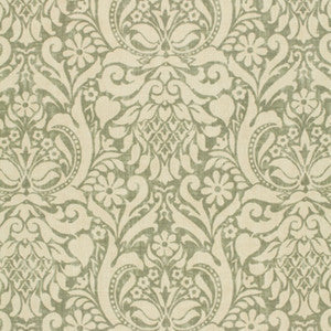 Valencay Damask Mineral 173340 by Schumacher Fabric