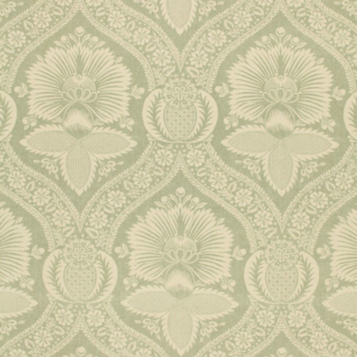 Villandry Damask Print Mineral 173373 by Schumacher Designer Fabric SCHUMACHER PRINTS S06 See Sample THAILAND NOT APPLICABLE </p><p>Repeat: Horizontal: 8 1/2" (22CM) and Vertical: 28" (71CM) 54" WIDE (137CM) - Swanky Fabrics -