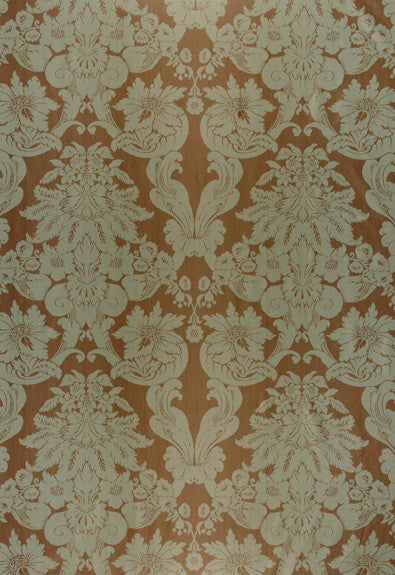 Lucienne Damask Dusk 173413 by Schumacher Fabric - 56% Polyester, 44% Silk - Horizontal: 27.25 and Vertical: 29 54.625 - Fabric Carolina -