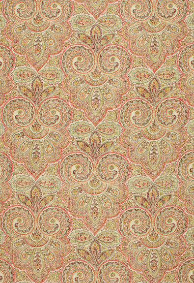 Kashan Paisley Gemstone 173450 by Schumacher Designer Fabric Classic-Prints 100% Linen - Horizontal: 19.25 and Vertical: 17.75 60 - Swanky Fabrics -