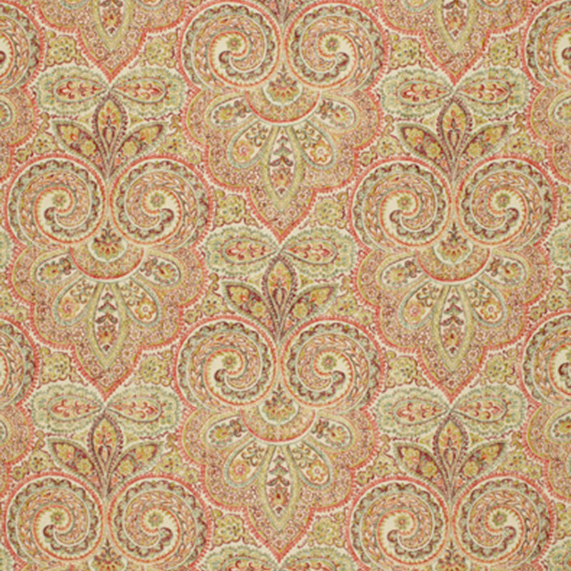 Kashan Paisley Gemstone 173450 by Schumacher Designer Fabric SCH PRINTS F06 LINEN 100% THAILAND </p><p>Repeat: Horizontal: 19 1/4" (49CM) and Vertical: 17 3/4" (45CM) 60 - Swanky Fabrics -