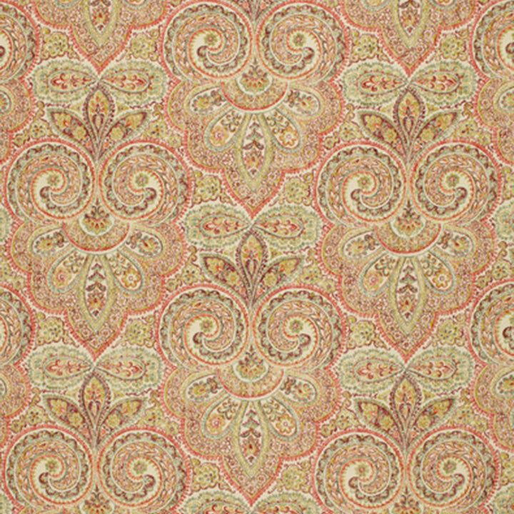 Kashan Paisley Gemstone 173450 by Schumacher Designer Fabric SCH PRINTS F06 LINEN 100% THAILAND </p><p>Repeat: Horizontal: 19 1/4" (49CM) and Vertical: 17 3/4" (45CM) 60 - Swanky Fabrics -