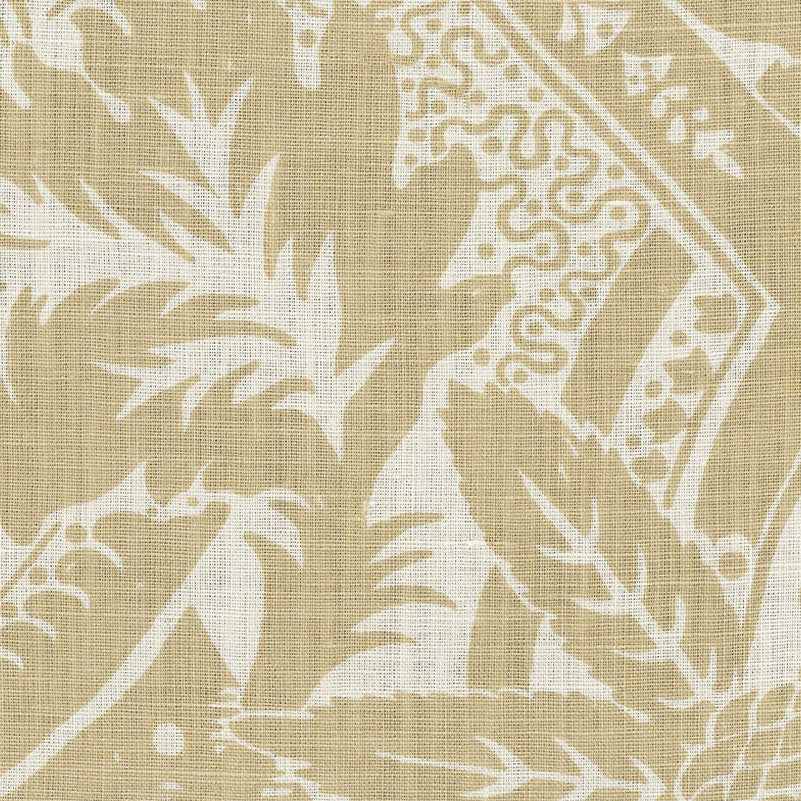 Zacara Flax 173461 by Schumacher Fabric SCH PRINTS F06 See Sample UNITED KINGDOM NOT APPLICABLE </p><p>Repeat: Horizontal: 13 1/2" (34CM) and Vertical: 36" (91CM) 54" WIDE (137CM) - Fabric Carolina -