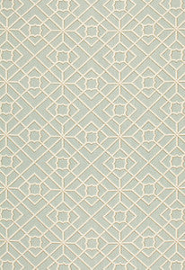 Luan Fretwork Sky 173491 by Schumacher Fabric