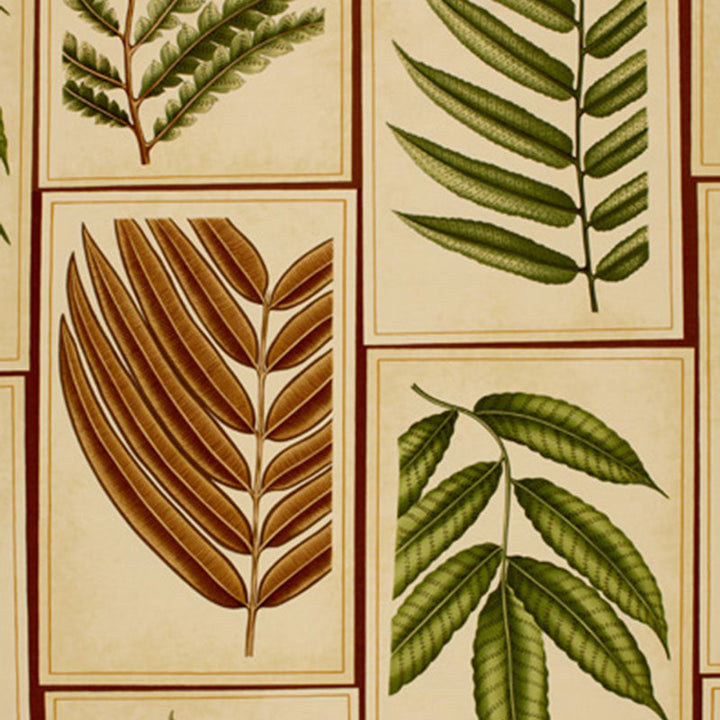 Montserrat Leaf Sepia 173500 by Schumacher Designer Fabric SCHUMACHER PRINTS See Sample ITALY LIGHT DUTY </p><p>Repeat: Horizontal: 27" (69CM) and Vertical: 43 3/4" (111CM) 54" WIDE (137CM) - Swanky Fabrics -