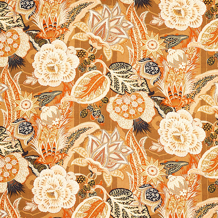 Zanzibar Linen Print Sandalwood 173522 by Schumacher Fabric SCHUMACHER CLASSICS LINEN 100% THAILAND </p><p>Repeat: Horizontal: 29" (74CM) and Vertical: 29 1/2" (75CM) 58 - Fabric Carolina -