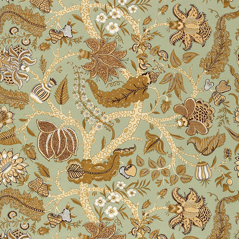 Jaipur Tree Robin'S Egg 173541 by Schumacher Fabric SCH PRINTS F06 See Sample FRANCE NOT APPLICABLE </p><p>Repeat: Horizontal: 50" (127CM) and Vertical: 38 1/2" (98CM) 50" WIDE (127CM) - Fabric Carolina -