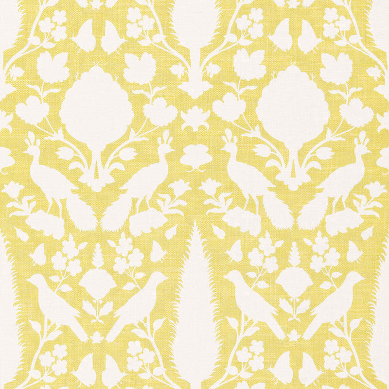 Chenonceau Buttercup 173565 by Schumacher Fabric PRINT HAPPY See Sample FRANCE - </p><p>Repeat: Horizontal: 13 1/2" (34CM) and Vertical: 22" (56CM) 54" WIDE (137CM) - Fabric Carolina -