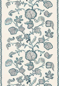 Palampore Block Print Sapphire 173610 by Schumacher Fabric