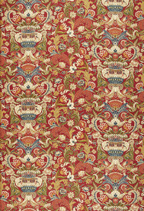 Egerton Tapestry Print Scarlet 173621 by Schumacher Fabric