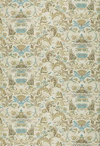 Egerton Tapestry Print Almond 173622 by Schumacher Fabric