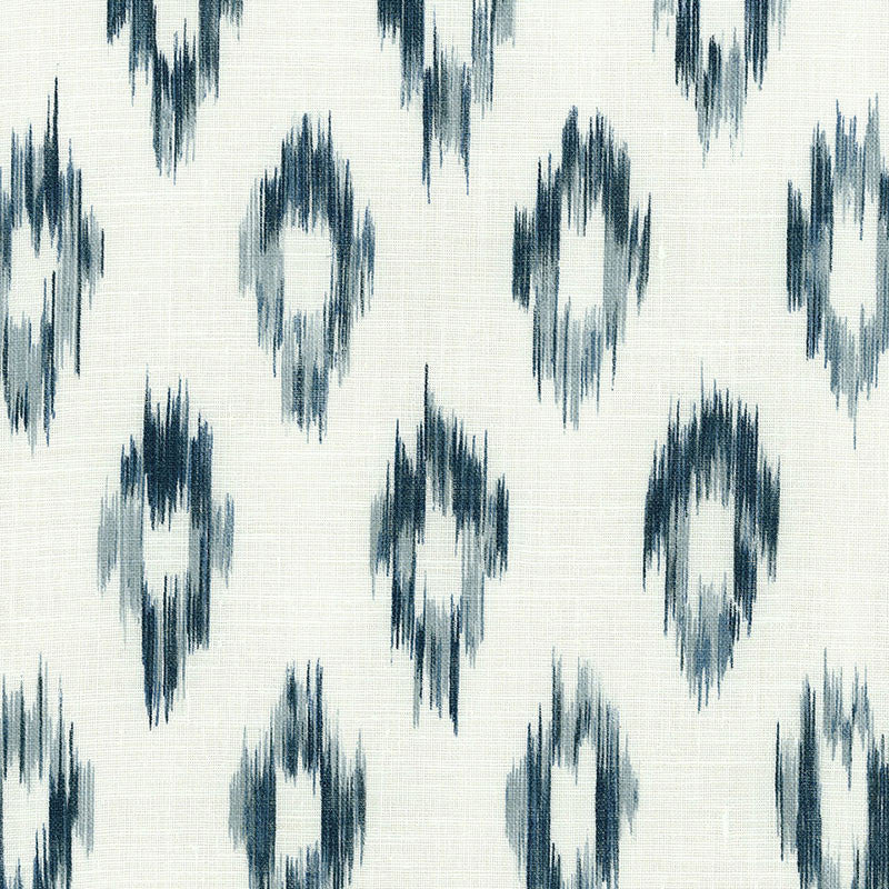 Kerala Ikat Print Indigo 173630 by Schumacher Fabric CLASSIC PRINTS See Sample BELGIUM . </p><p>Repeat: Horizontal: 13 3/8" (34CM) and Vertical: 13 3/4" (35CM) 53 1/2" WIDE (136CM) - Fabric Carolina -