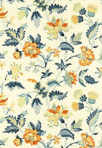 Alana Floral Vine Apricot 173692 by Schumacher Fabric
