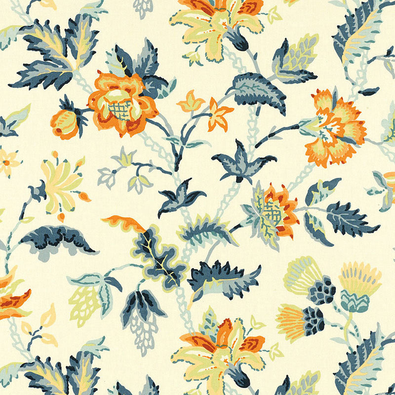 Alana Floral Vine Apricot 173692 by Schumacher Fabric CLASSIC PRINTS LINEN 52% COTTON 48% UNITED KINGDOM </p><p>Repeat: Horizontal: 27" (69CM) and Vertical: 20" (51CM) 54 - Fabric Carolina -