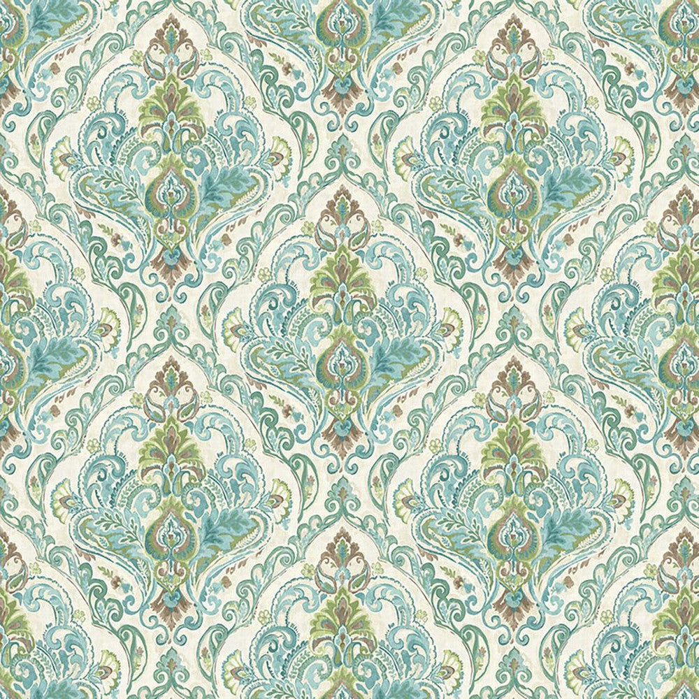 Tippington Manor Sea Glass by RM CoCo Fabric Suitemates 100% Polyester See Sample 0 Horizontal: 27.5 and Vertical: 27.5 55 - Fabric Carolina -