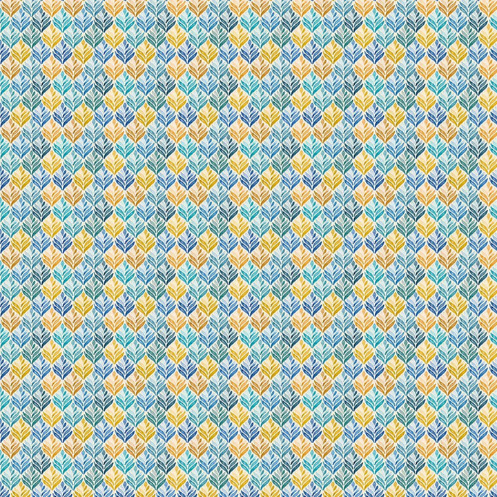Caribe Frond Oceanic by RM CoCo Fabric Suitemates 100% Polyester See Sample 0 Horizontal: 6.88 and Vertical: 6.88 55 - Fabric Carolina -