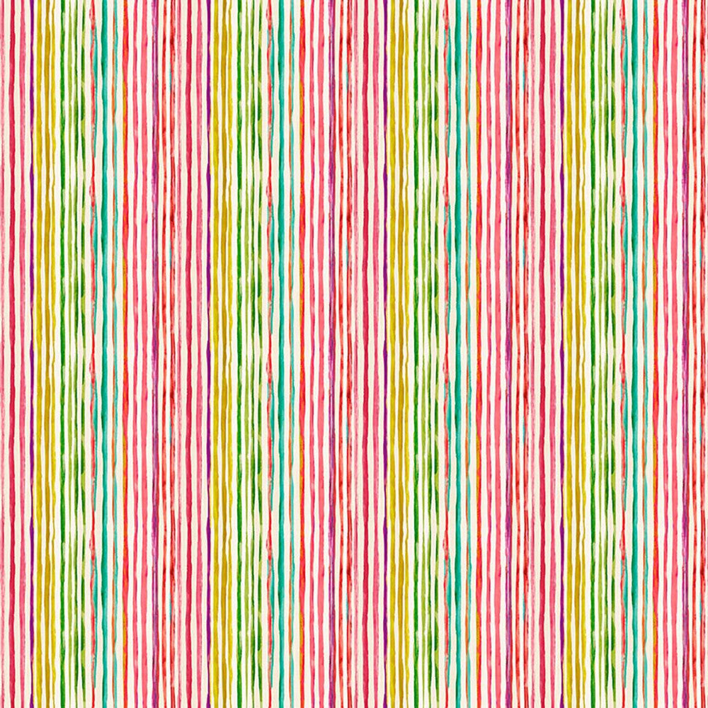 Caribe Stripe Confetti by RM CoCo Fabric Suitemates 100% Polyester See Sample 0 Horizontal: 13.72 and Vertical: 0 55 - Fabric Carolina -