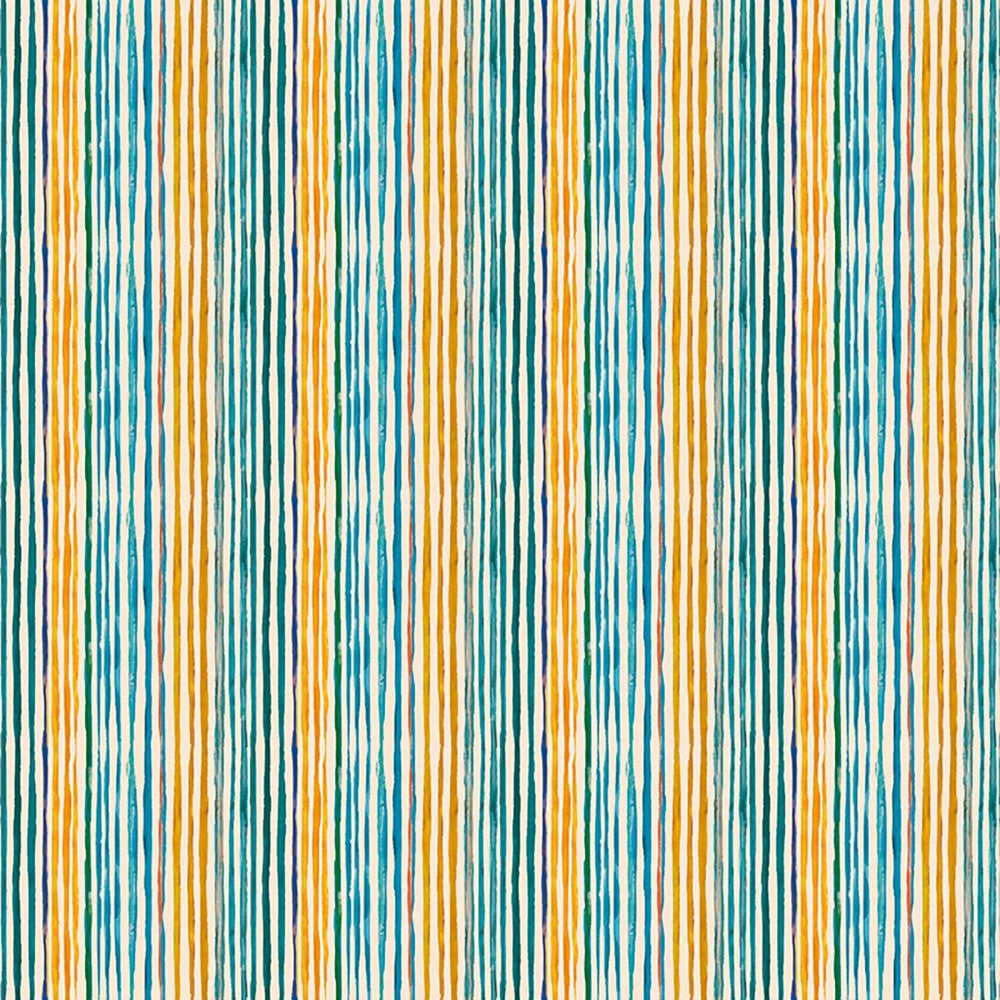 Caribe Stripe Oceanic by RM CoCo Fabric Suitemates 100% Polyester See Sample 0 Horizontal: 13.72 and Vertical: 0 55 - Fabric Carolina -
