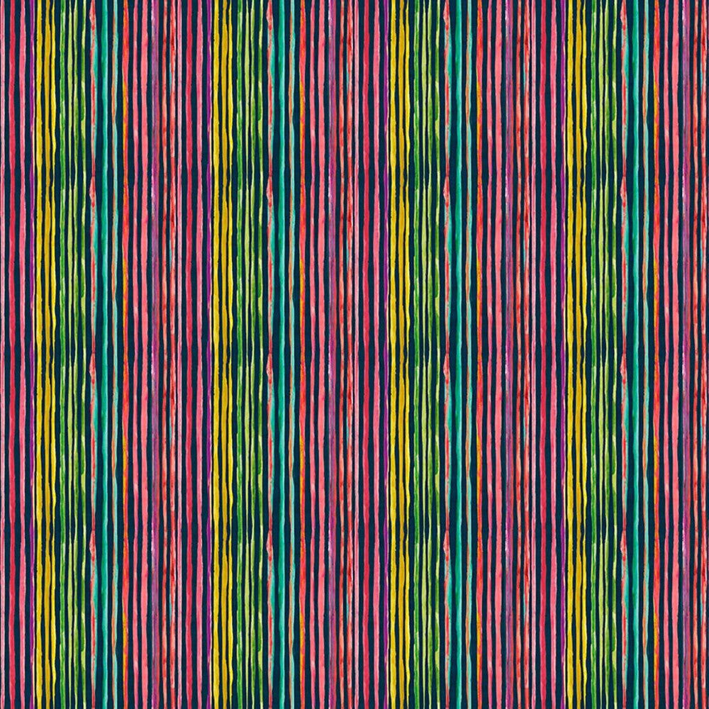 Caribe Stripe Fireworks by RM CoCo Fabric Suitemates 100% Polyester See Sample 0 Horizontal: 13.72 and Vertical: 0 55 - Fabric Carolina -