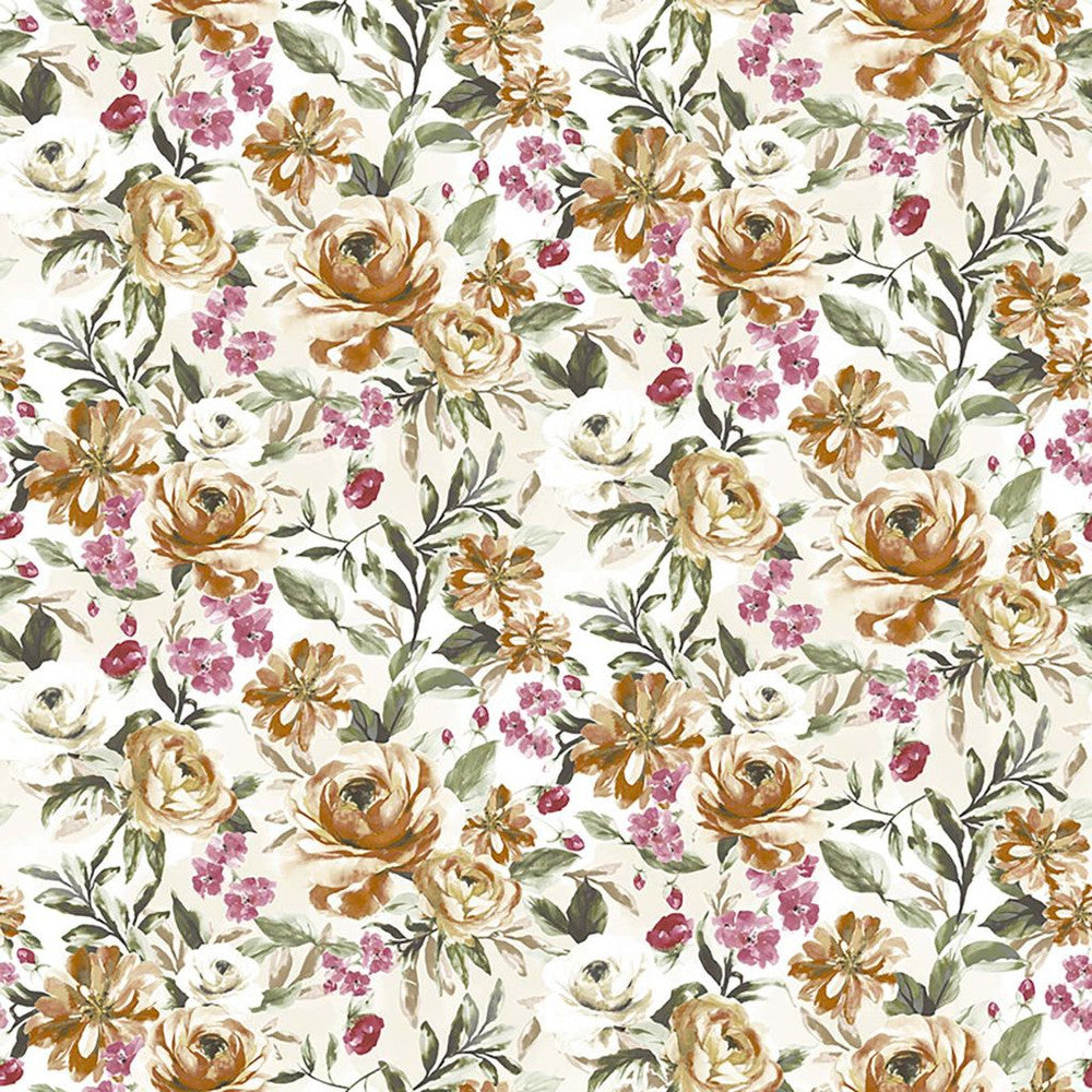 Kew Garden Peony by RM CoCo Fabric Suitemates 100% Polyester See Sample 0 Horizontal: 23.5 and Vertical: 55 55 - Fabric Carolina -