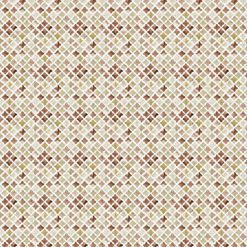 Kew Medallion Sandalwood by RM CoCo Fabric Suitemates 100% Polyester See Sample 0 Horizontal: 9.6 and Vertical: 7.87 55 - Fabric Carolina -
