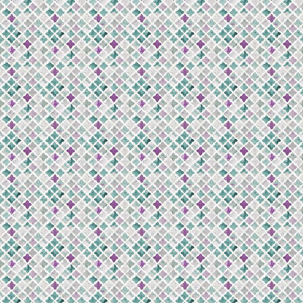 Kew Medallion Wisteria by RM CoCo Fabric Suitemates 100% Polyester See Sample 0 Horizontal: 9.6 and Vertical: 7.87 55 - Fabric Carolina -