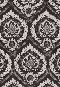 Abaza Resist Charcoal 173950 by Schumacher Fabric