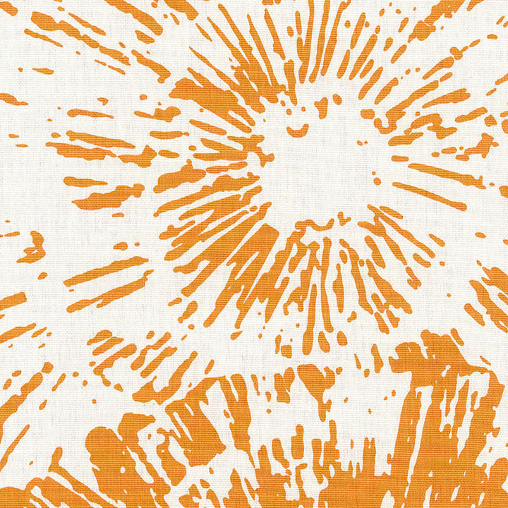 Fireworks Mandarin 173991 by Schumacher Fabric GOOD VIBRATIONS LINEN 55% COTTON 45% UNITED STATES OF AMERICA </p><p>Repeat: Horizontal: 13 1/4" (34CM) and Vertical: 27 3/8" (70CM) 57 - Fabric Carolina -