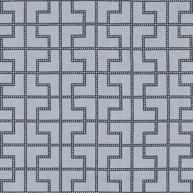 Bleecker Twilight 174040 by Schumacher Designer Fabric CELERIE KEMBLE See Sample CZECH REPUBLIC . </p><p>Repeat: Horizontal: 17 3/4" (45CM) and Vertical: 12" (30CM) 53 3/8" WIDE (135CM) - Swanky Fabrics -
